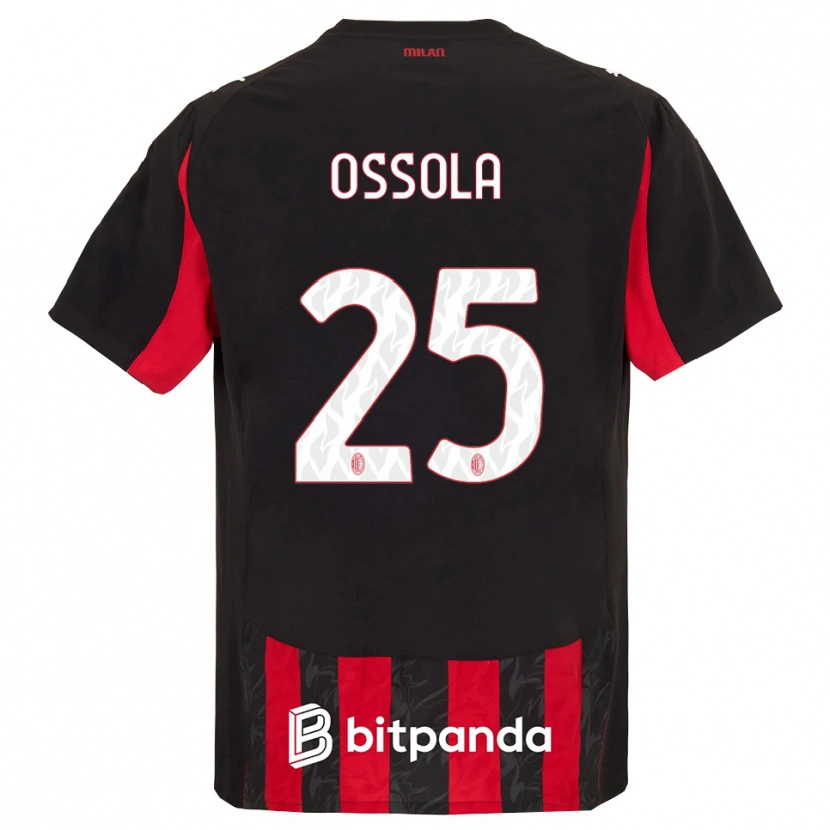 Danxen Kid Lorenzo Ossola #25 Red Black Home Jersey 2025/26 T-Shirt