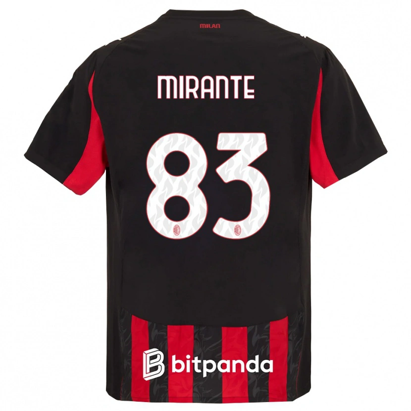 Danxen Kid Antonio Mirante #83 Red Black Home Jersey 2025/26 T-Shirt