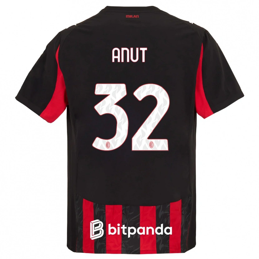Danxen Kid Niccolo Anut #32 Red Black Home Jersey 2025/26 T-Shirt