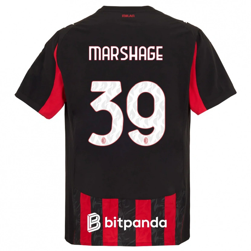 Danxen Kid Wilgot Marshage #39 Red Black Home Jersey 2025/26 T-Shirt