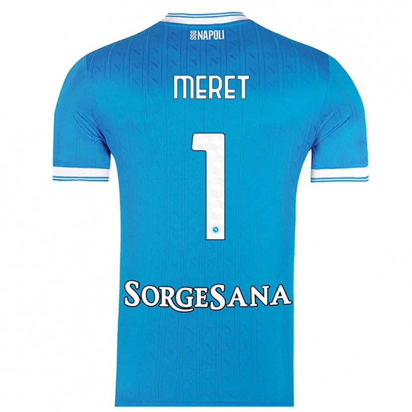 Danxen Kid Alex Meret #1 Sky Blue White Home Jersey 2025/26 T-Shirt