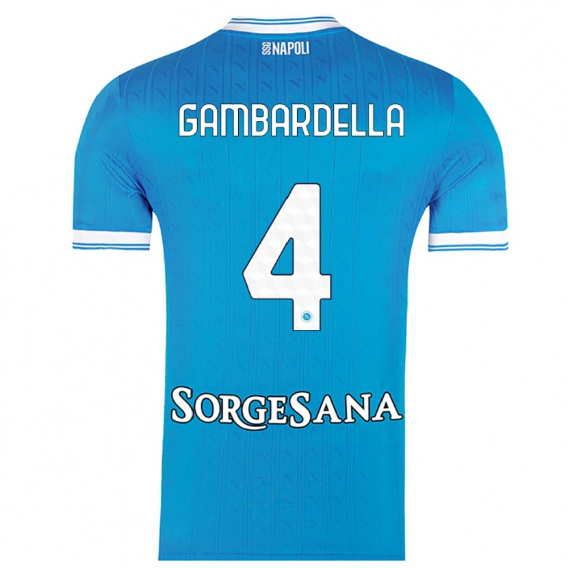 Danxen Kid Vittorio Gambardella #4 Sky Blue White Home Jersey 2025/26 T-Shirt