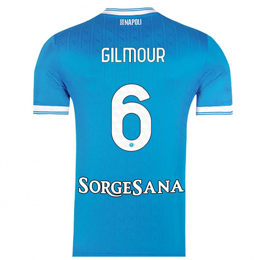 Danxen Kid Billy Gilmour #6 Sky Blue White Home Jersey 2025/26 T-Shirt
