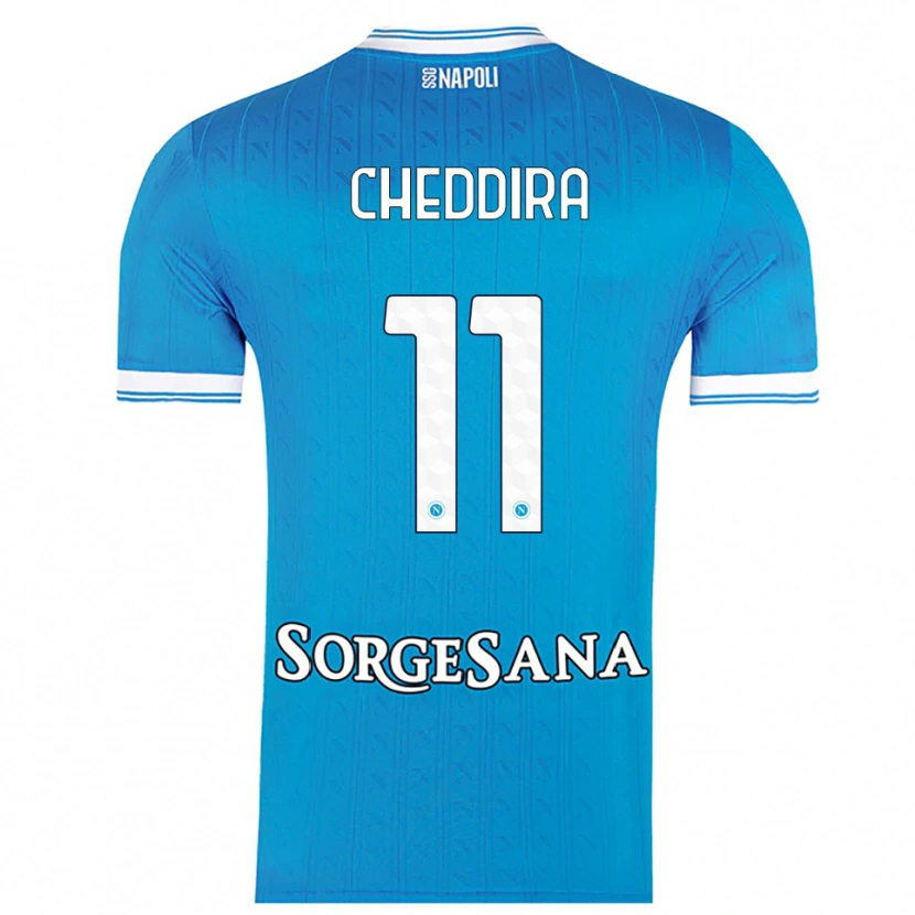 Danxen Kid Walid Cheddira #11 Sky Blue White Home Jersey 2025/26 T-Shirt