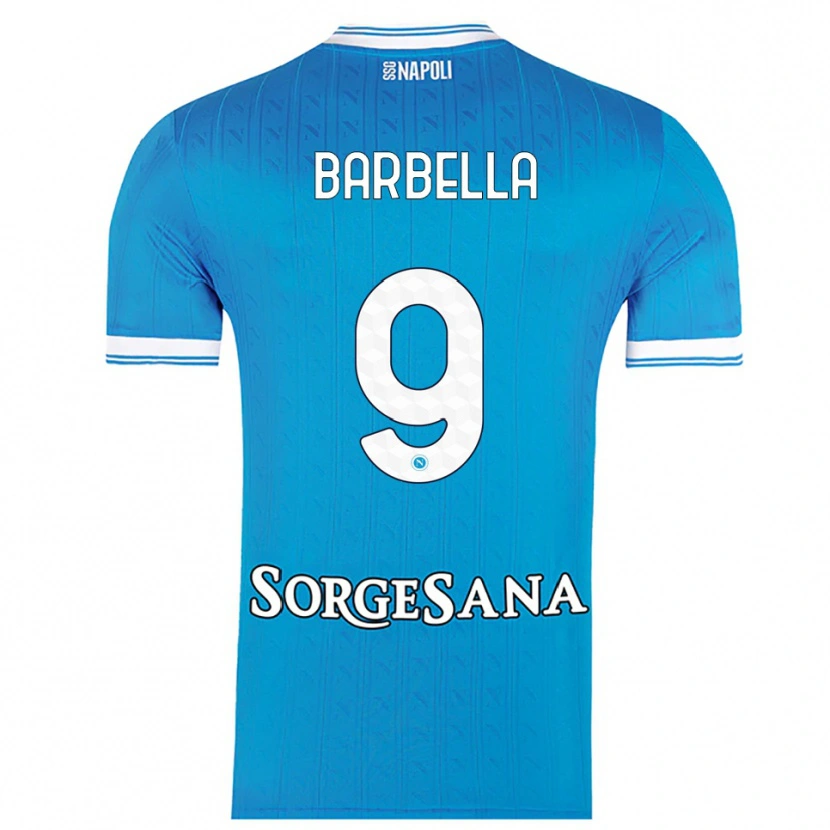 Danxen Kid Michele Barbella #9 Sky Blue White Home Jersey 2025/26 T-Shirt
