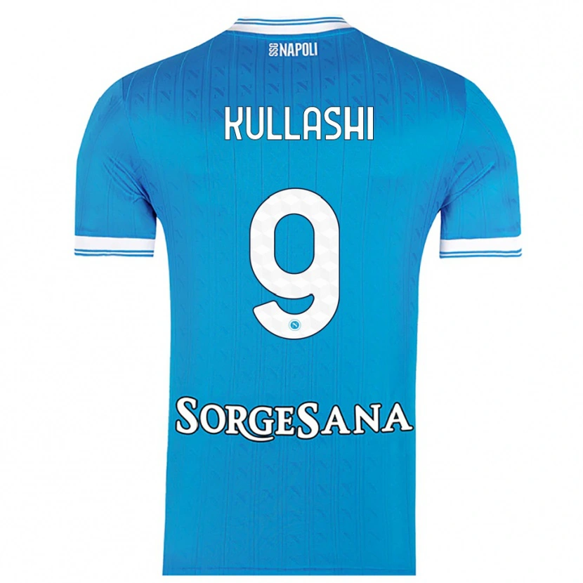 Danxen Kid Loreta Kullashi #9 Sky Blue White Home Jersey 2025/26 T-Shirt