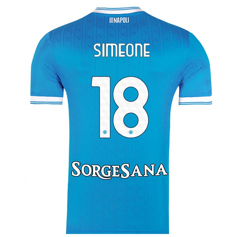 Danxen Kid Giovanni Simeone #18 Sky Blue White Home Jersey 2025/26 T-Shirt