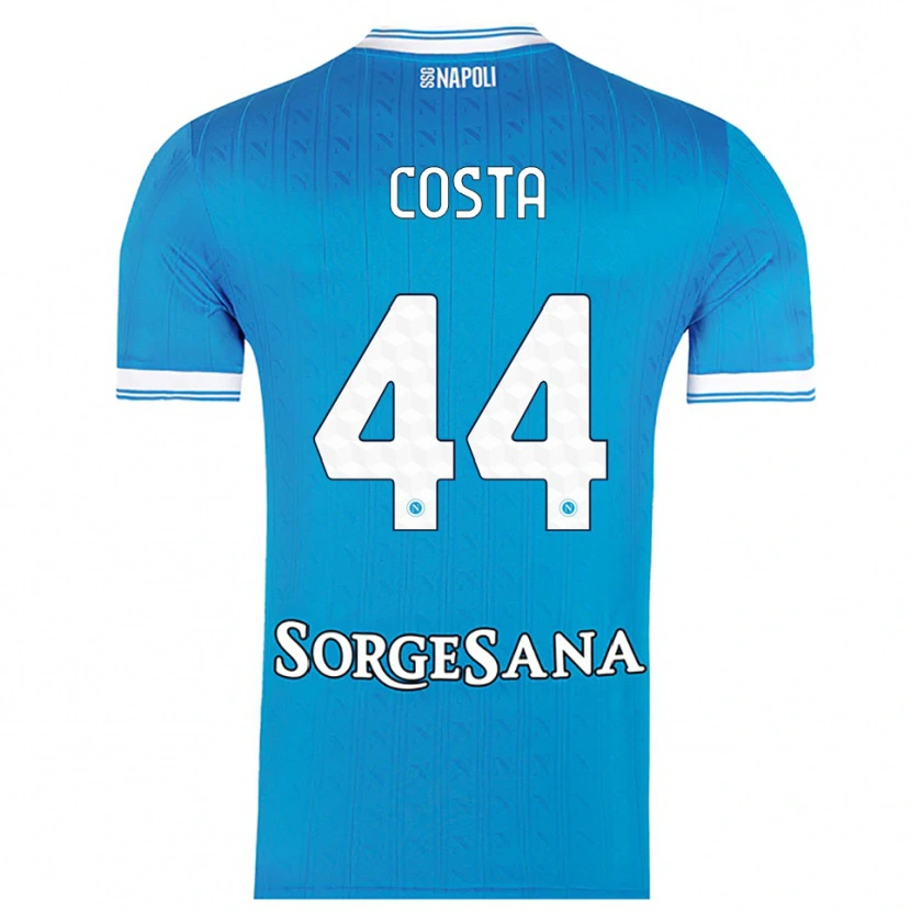 Danxen Kid Filippo Costa #44 Sky Blue White Home Jersey 2025/26 T-Shirt