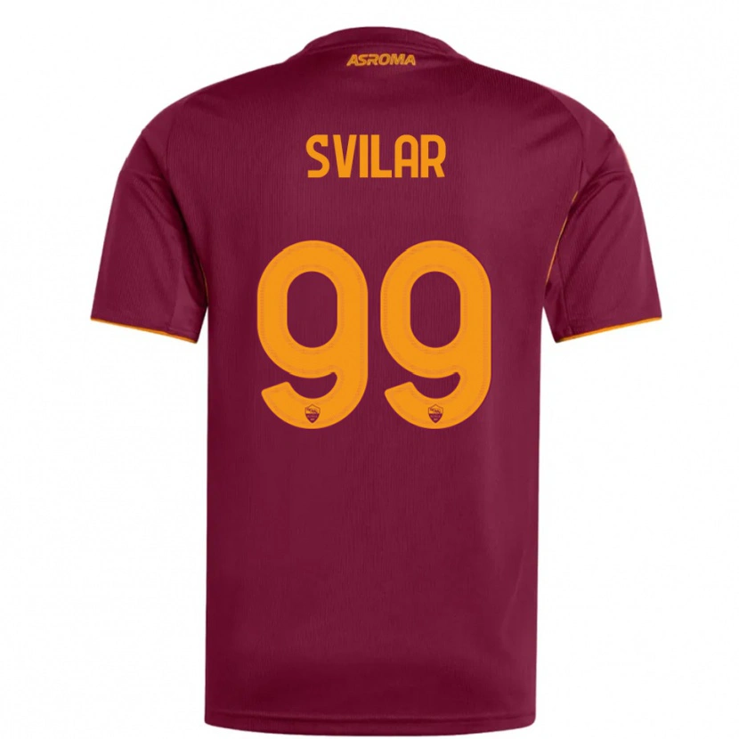 Danxen Kid Mile Svilar #99 Burgundy Orange Home Jersey 2025/26 T-Shirt