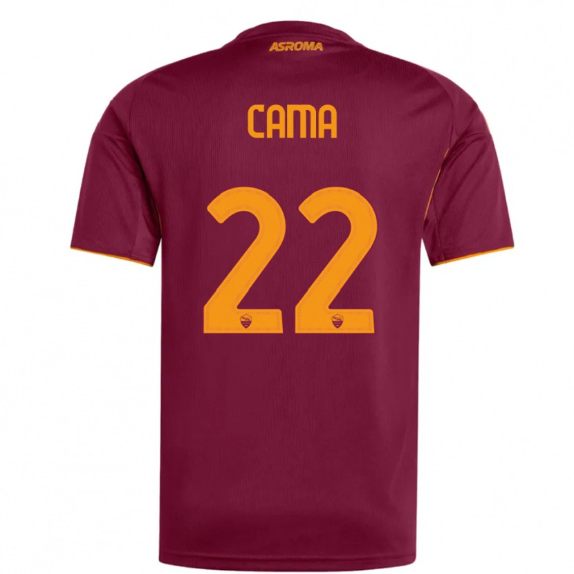 Danxen Kid Cristian Cama #22 Burgundy Orange Home Jersey 2025/26 T-Shirt