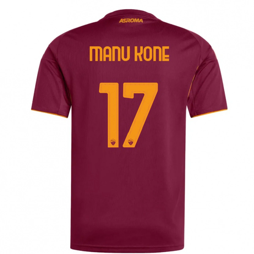 Danxen Kid Manu Koné #17 Burgundy Orange Home Jersey 2025/26 T-Shirt