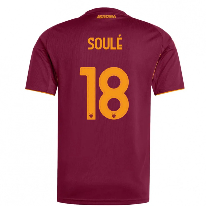 Danxen Kid Matías Soulé #18 Burgundy Orange Home Jersey 2025/26 T-Shirt
