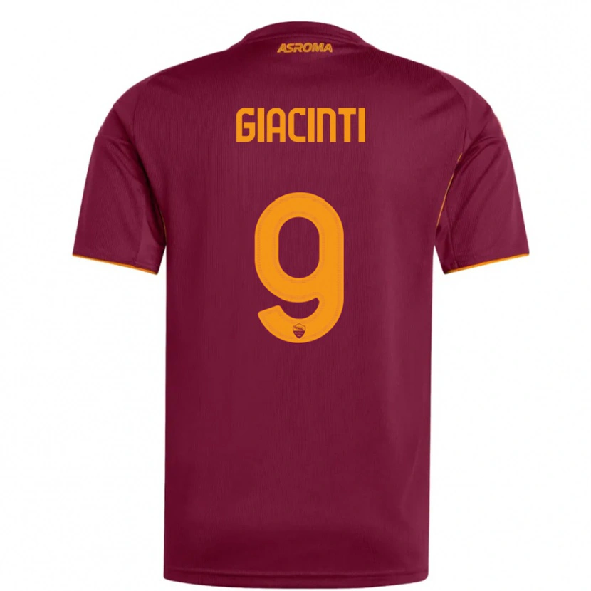 Danxen Kid Valentina Giacinti #9 Burgundy Orange Home Jersey 2025/26 T-Shirt