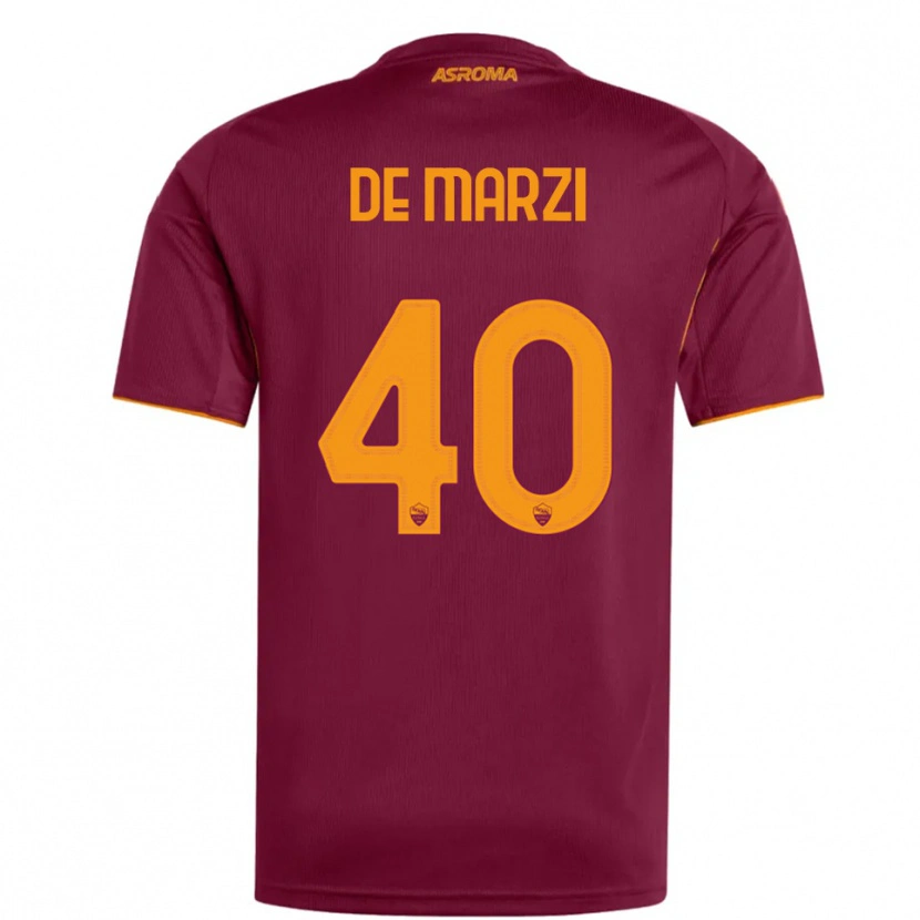 Danxen Kid Giorgio De Marzi #40 Burgundy Orange Home Jersey 2025/26 T-Shirt