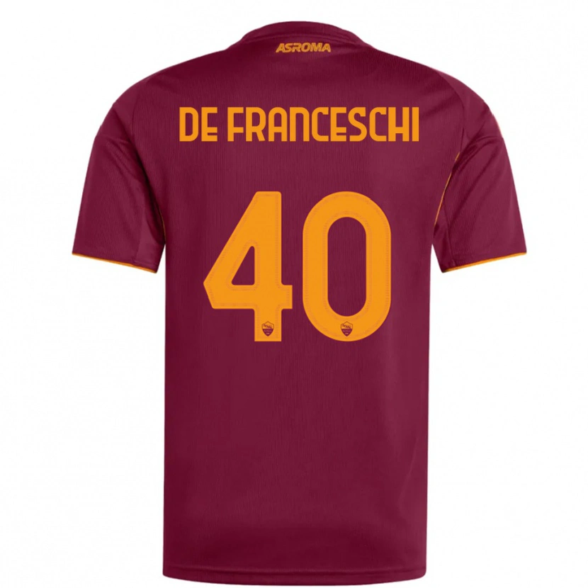Danxen Kid Leonardo De Franceschi #40 Burgundy Orange Home Jersey 2025/26 T-Shirt