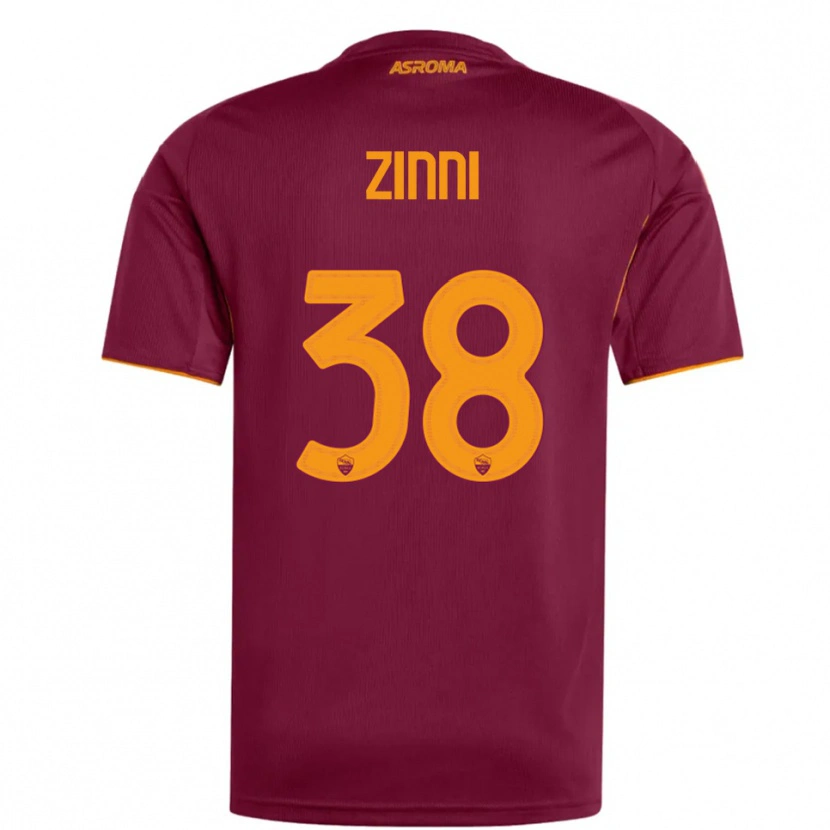 Danxen Kid Raul Zinni #38 Burgundy Orange Home Jersey 2025/26 T-Shirt