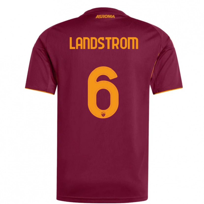 Danxen Kid Elin Landstrom #6 Burgundy Orange Home Jersey 2025/26 T-Shirt