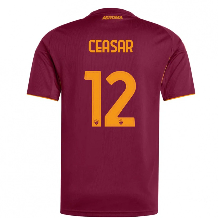 Danxen Kid Camelia Ceasar #12 Burgundy Orange Home Jersey 2025/26 T-Shirt