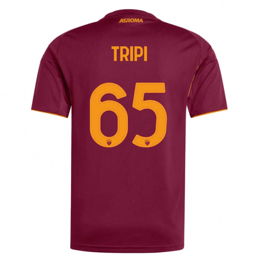 Danxen Kid Filippo Tripi #65 Burgundy Orange Home Jersey 2025/26 T-Shirt