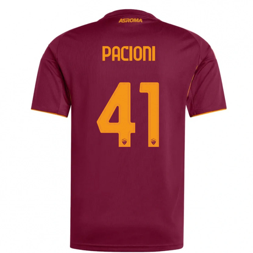 Danxen Kid Eleonora Pacioni #41 Burgundy Orange Home Jersey 2025/26 T-Shirt
