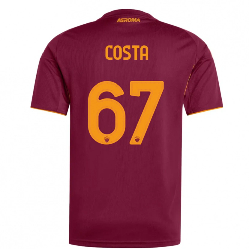 Danxen Kid João Costa #67 Burgundy Orange Home Jersey 2025/26 T-Shirt