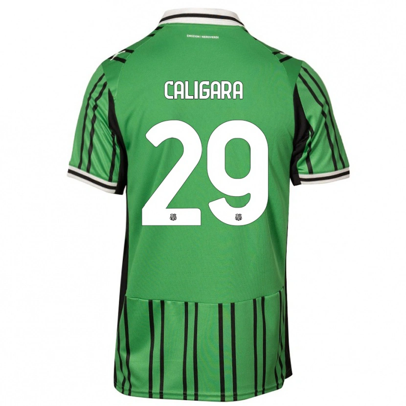 Danxen Kid Fabrizio Caligara #29 Green Black Home Jersey 2025/26 T-Shirt