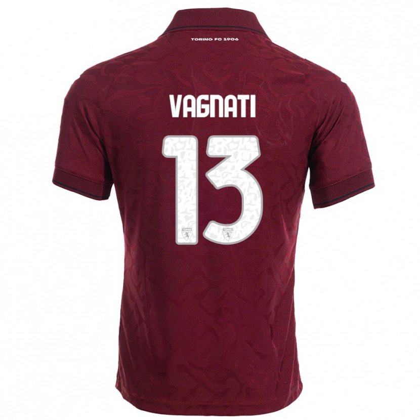 Danxen Kid Manuel Vagnati #13 Burgundy White Home Jersey 2025/26 T-Shirt