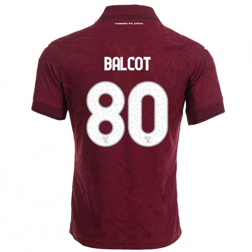 Danxen Kid Côme Bianay Balcot #80 Burgundy White Home Jersey 2025/26 T-Shirt