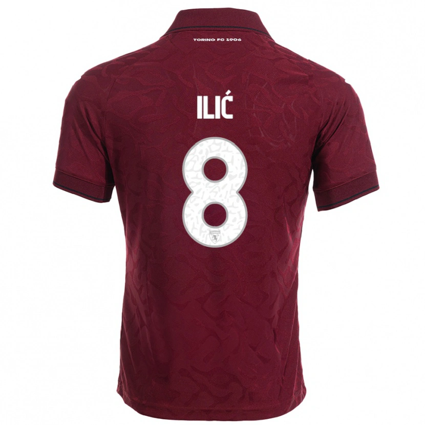 Danxen Kid Ivan Ilić #8 Burgundy White Home Jersey 2025/26 T-Shirt