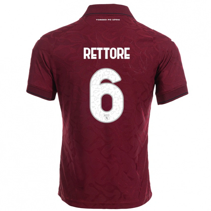 Danxen Kid Mirko Rettore #6 Burgundy White Home Jersey 2025/26 T-Shirt