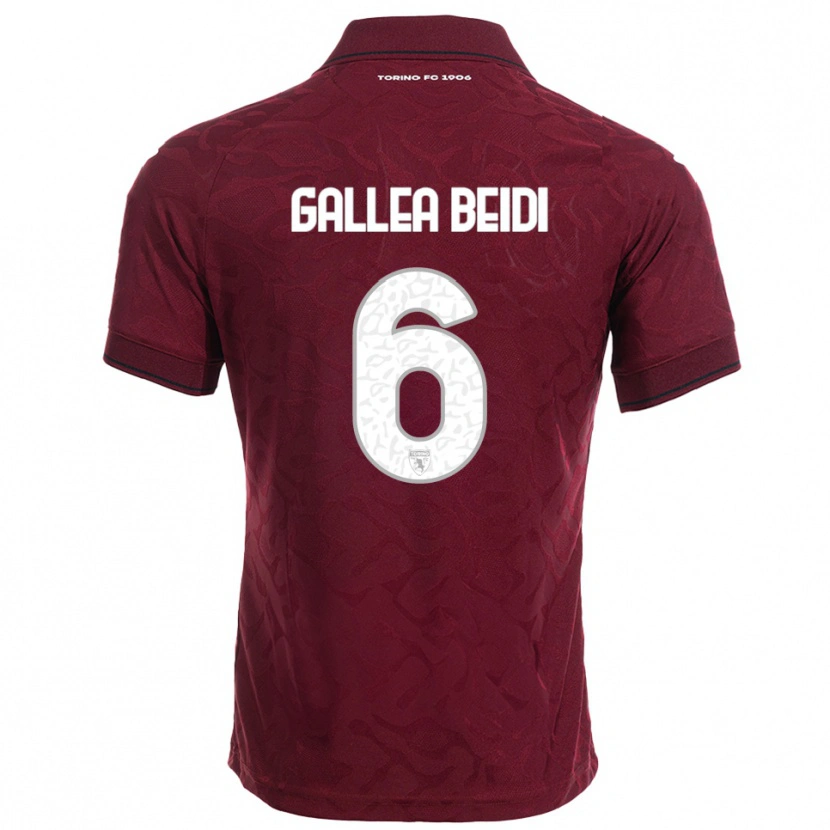 Danxen Kid Francesco Gallea Beidi #6 Burgundy White Home Jersey 2025/26 T-Shirt