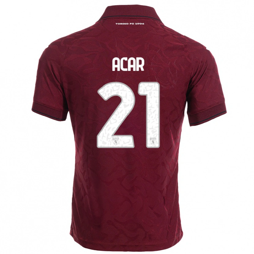 Danxen Kid Emirhan Acar #21 Burgundy White Home Jersey 2025/26 T-Shirt