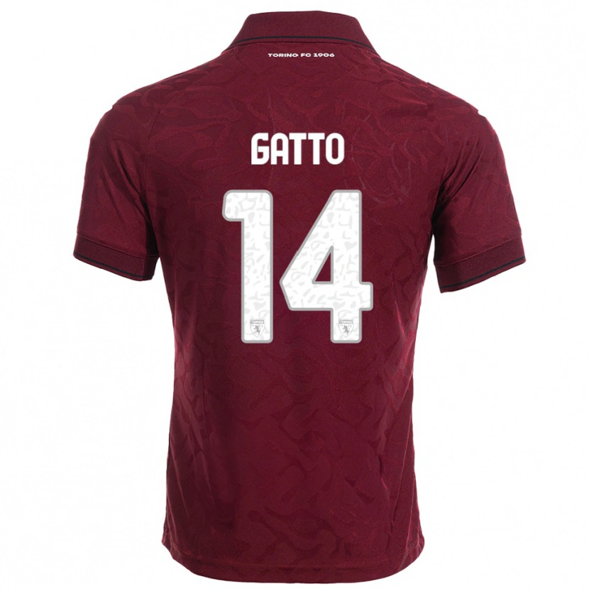 Danxen Kid Tommaso Gatto #14 Burgundy White Home Jersey 2025/26 T-Shirt