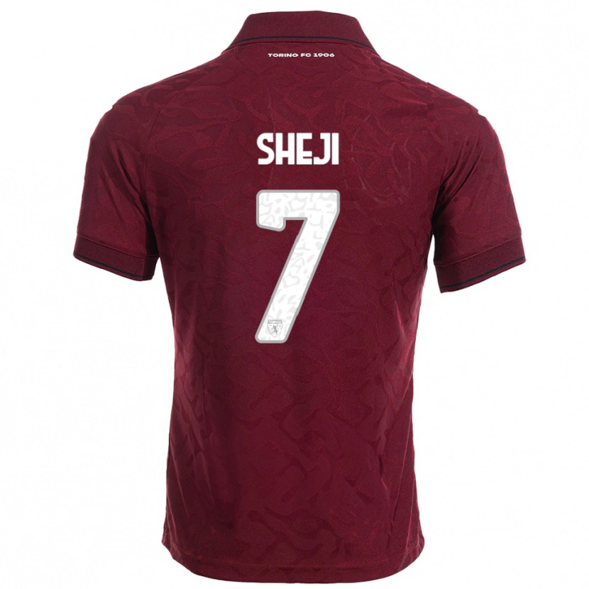 Danxen Kid Rikardo Sheji #7 Burgundy White Home Jersey 2025/26 T-Shirt