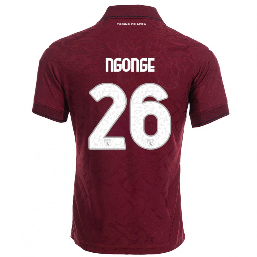 Danxen Kid Cyril Ngonge #26 Burgundy White Home Jersey 2025/26 T-Shirt
