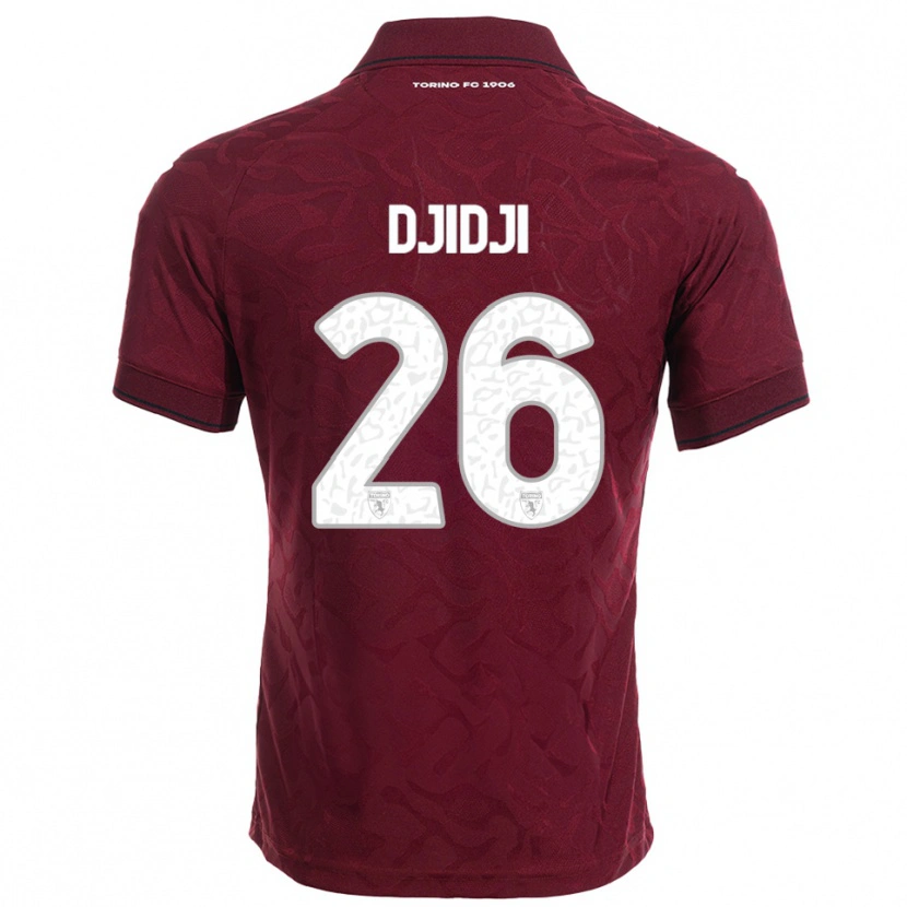 Danxen Kid Koffi Djidji #26 Burgundy White Home Jersey 2025/26 T-Shirt