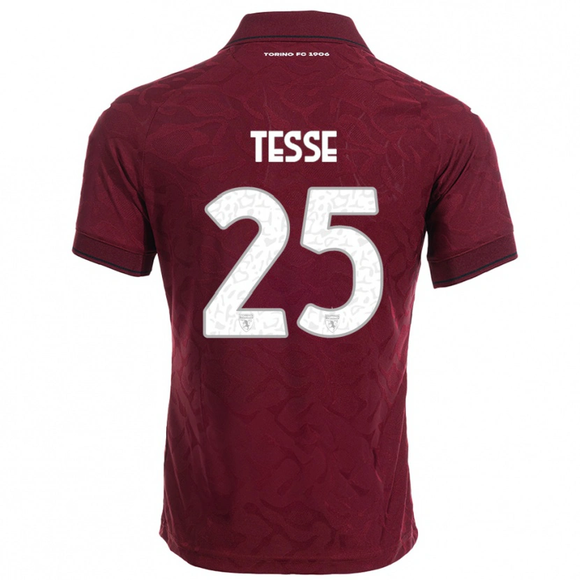 Danxen Kid Manuela Tesse #25 Burgundy White Home Jersey 2025/26 T-Shirt