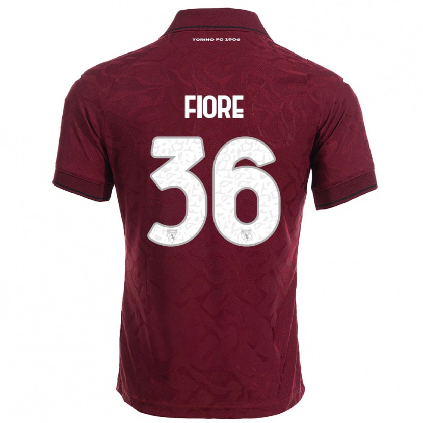 Danxen Kid Jean Fiore #36 Burgundy White Home Jersey 2025/26 T-Shirt