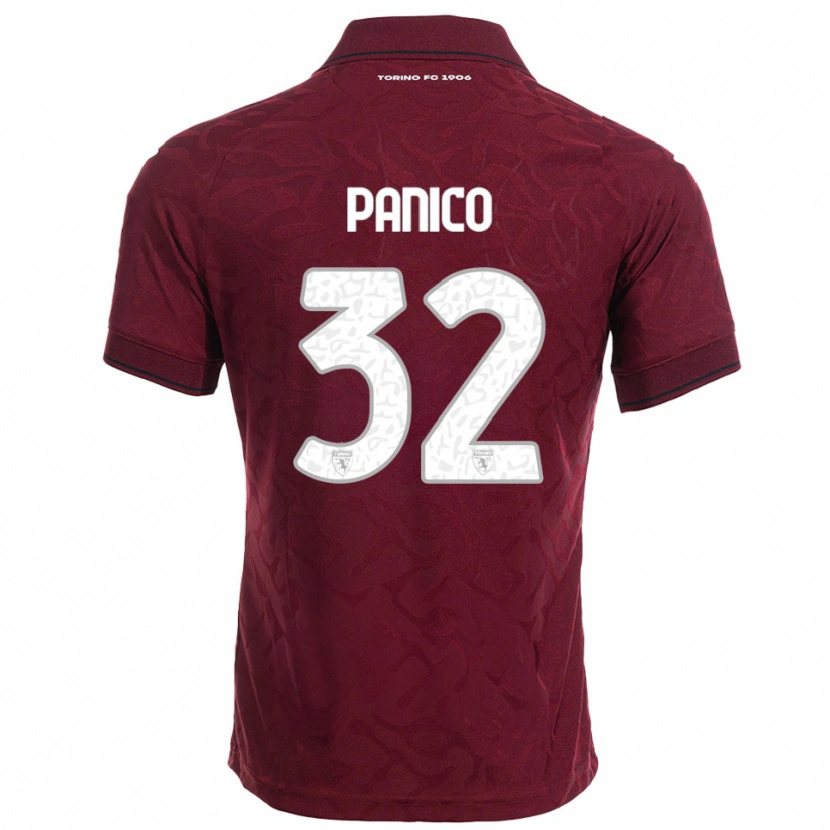 Danxen Kid Patrizia Panico #32 Burgundy White Home Jersey 2025/26 T-Shirt