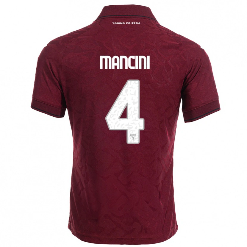 Danxen Kid Luca Mancini #4 Burgundy White Home Jersey 2025/26 T-Shirt
