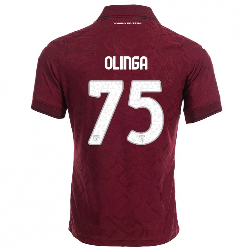 Danxen Kid Kenny Liema Olinga #75 Burgundy White Home Jersey 2025/26 T-Shirt