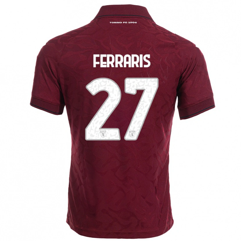 Danxen Kid Lorenzo Ferraris #27 Burgundy White Home Jersey 2025/26 T-Shirt