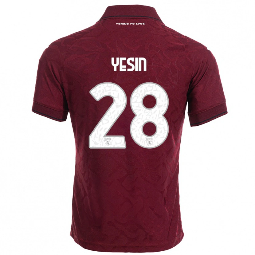 Danxen Kid Demyan Yesin #28 Burgundy White Home Jersey 2025/26 T-Shirt