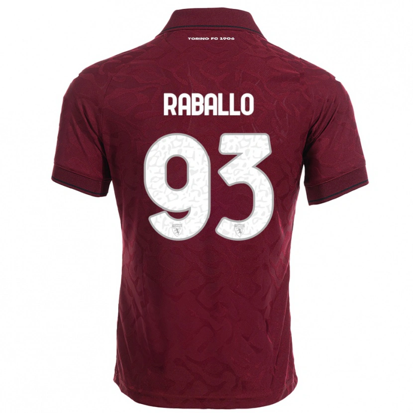 Danxen Kid Alessio Raballo #93 Burgundy White Home Jersey 2025/26 T-Shirt
