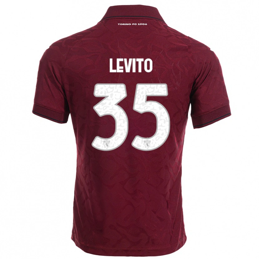 Danxen Kid Isabeau Levito #35 Burgundy White Home Jersey 2025/26 T-Shirt