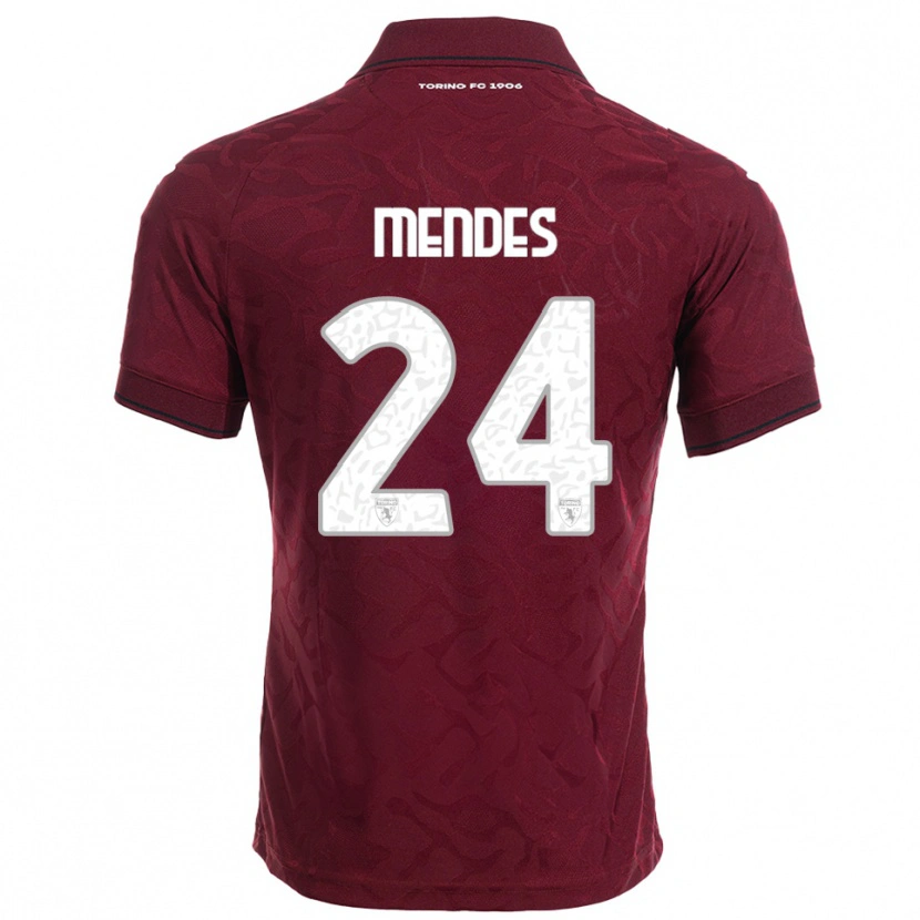 Danxen Kid Rodrigo Mendes #24 Burgundy White Home Jersey 2025/26 T-Shirt