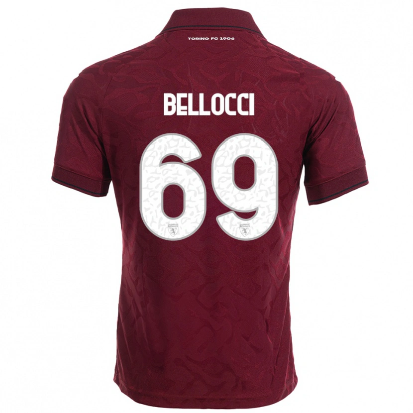 Danxen Kid Andrea Bellocci #69 Burgundy White Home Jersey 2025/26 T-Shirt