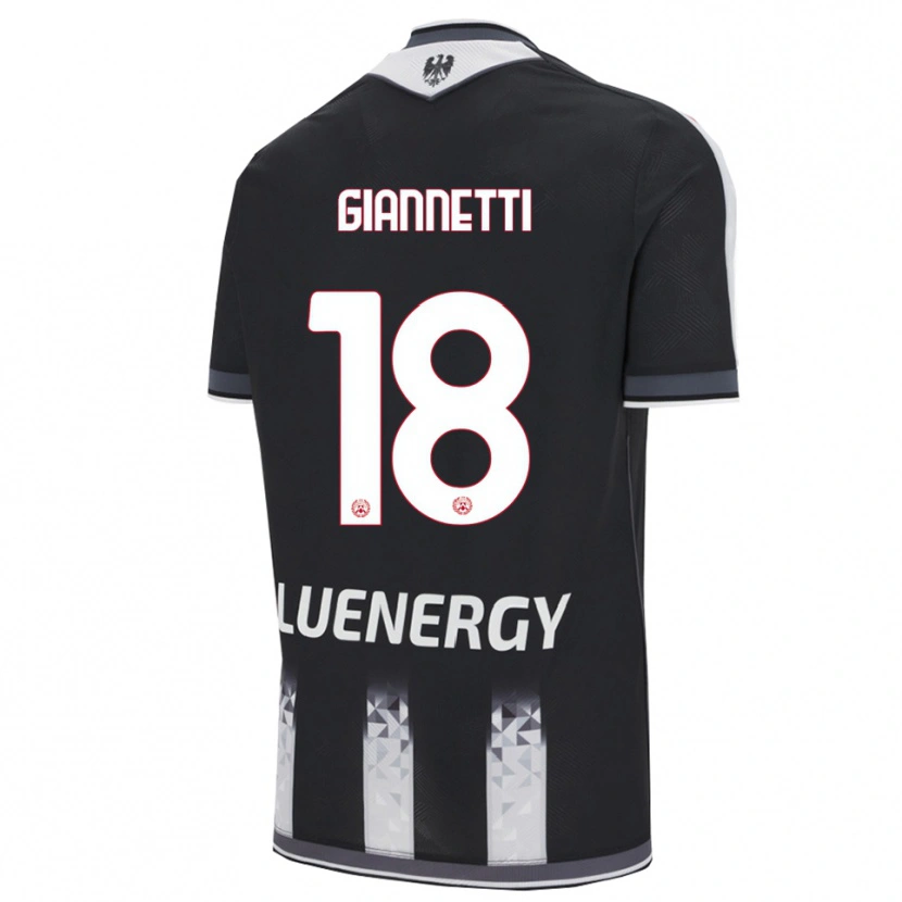 Danxen Kid Lautaro Giannetti #18 Black White Home Jersey 2025/26 T-Shirt