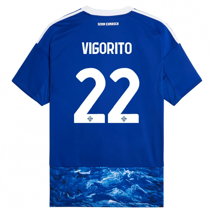 Danxen Kid Mauro Vigorito #22 Blue White Home Jersey 2025/26 T-Shirt