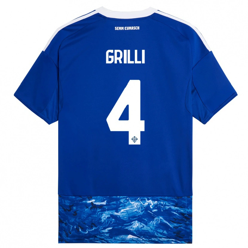 Danxen Kid Federico Grilli #4 Blue White Home Jersey 2025/26 T-Shirt
